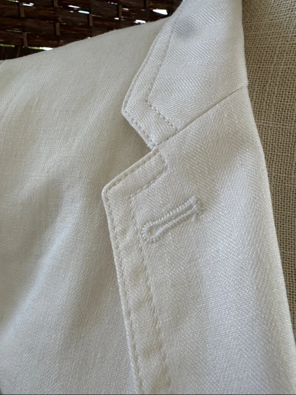 J. Crew Women's Cream Linen Single-Breasted Blazer - Picture 7 of 16